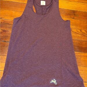 Tracksmith size small Purple Striped Racerback Tank Top